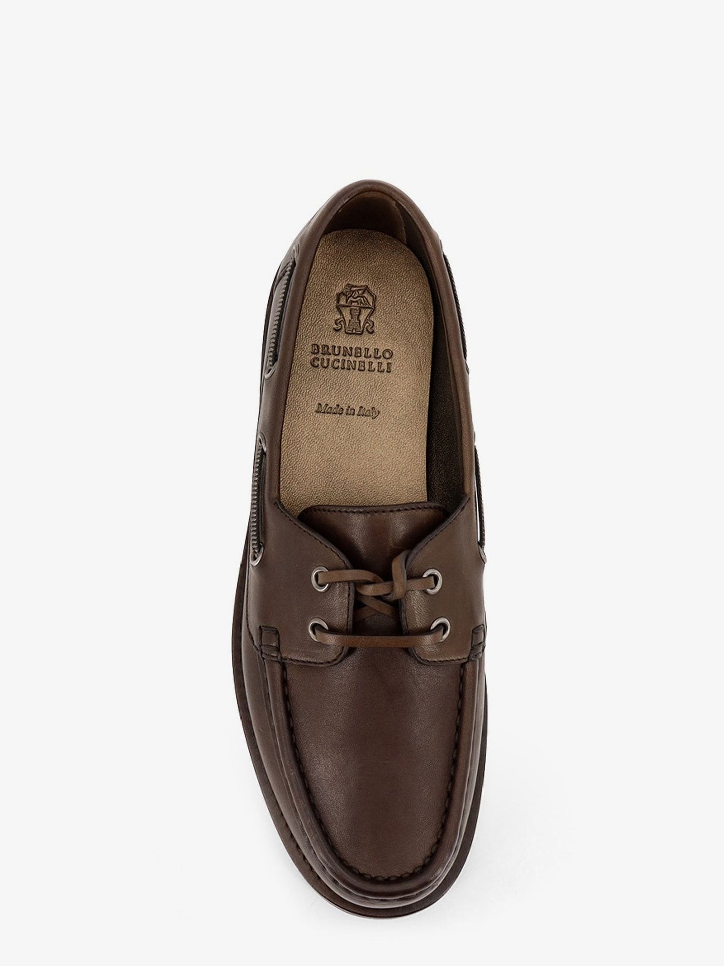 Brunello Cucinelli Leather loafers with Monili detail