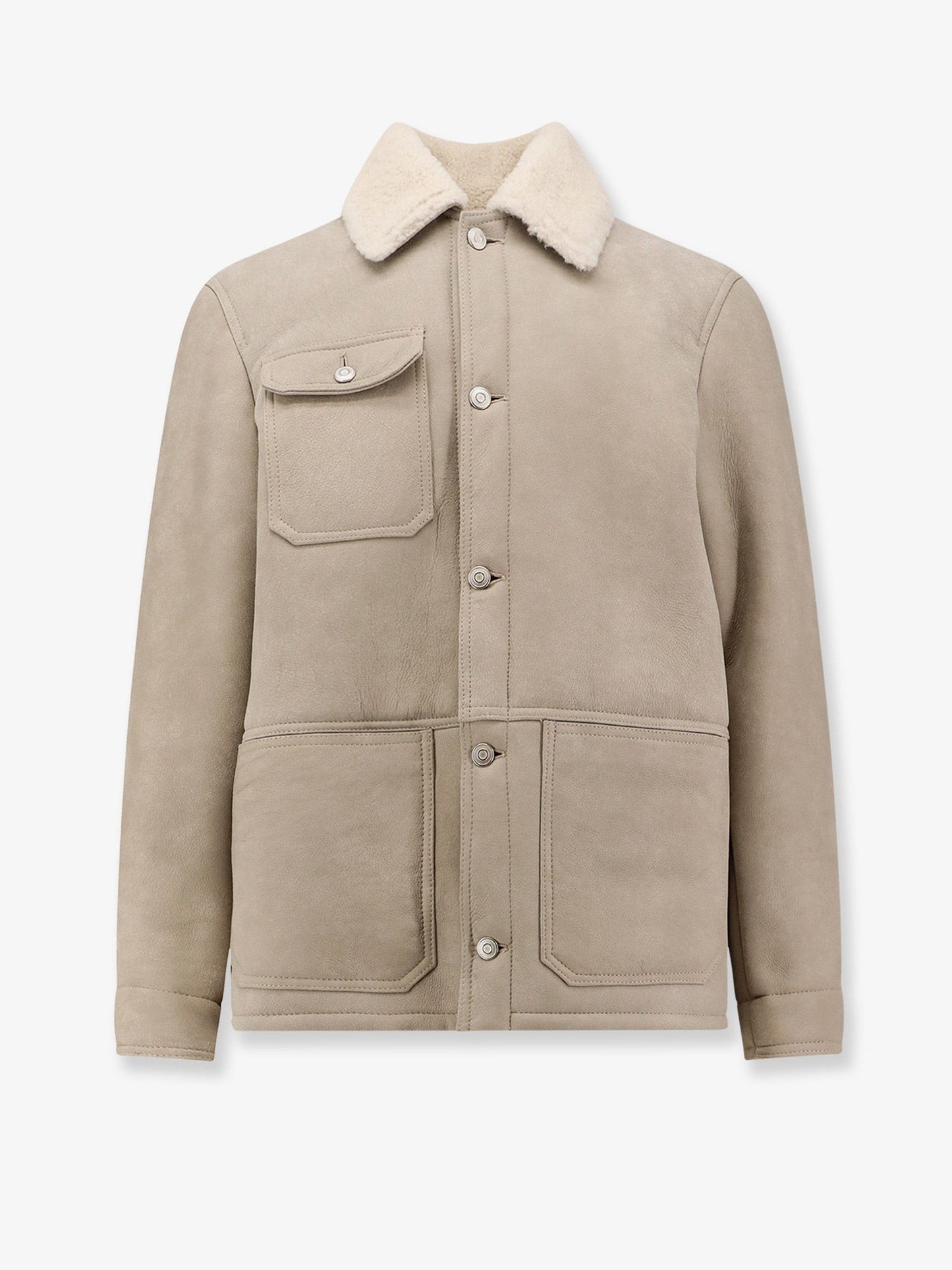 DFOUR Leather long jacket