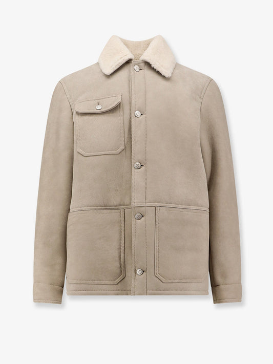 DFOUR Leather long jacket