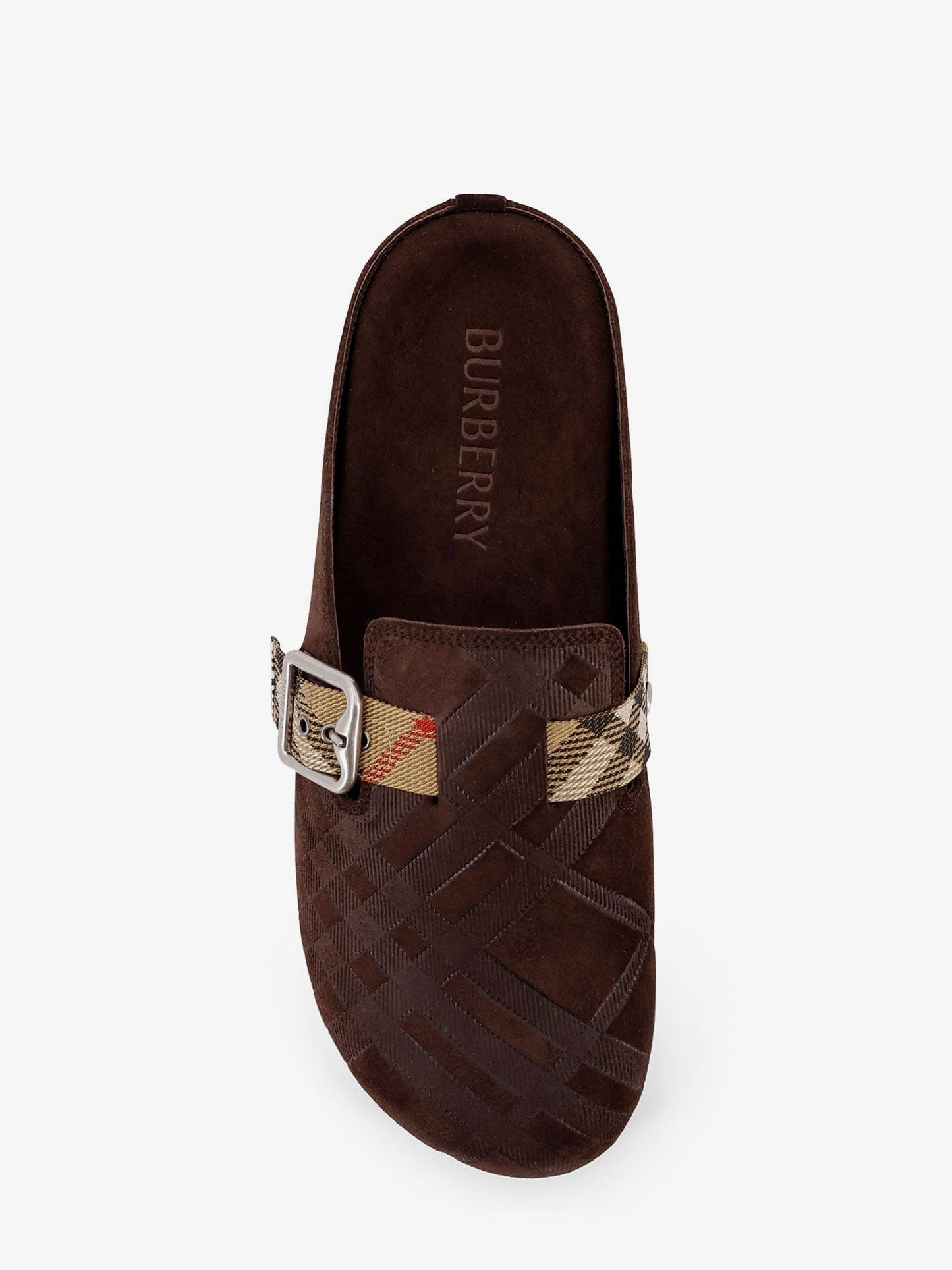 Burberry Leather mule with Check motif