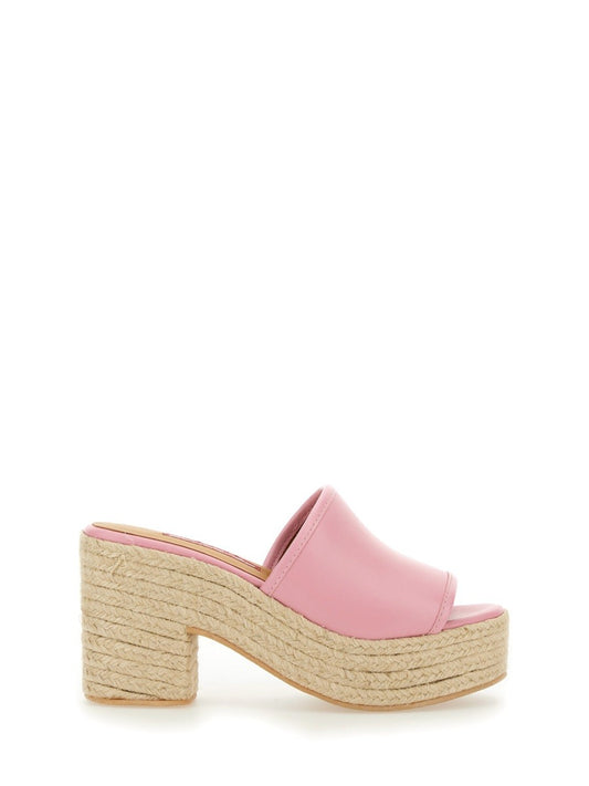 MOSCHINO JEANS LEATHER SANDAL