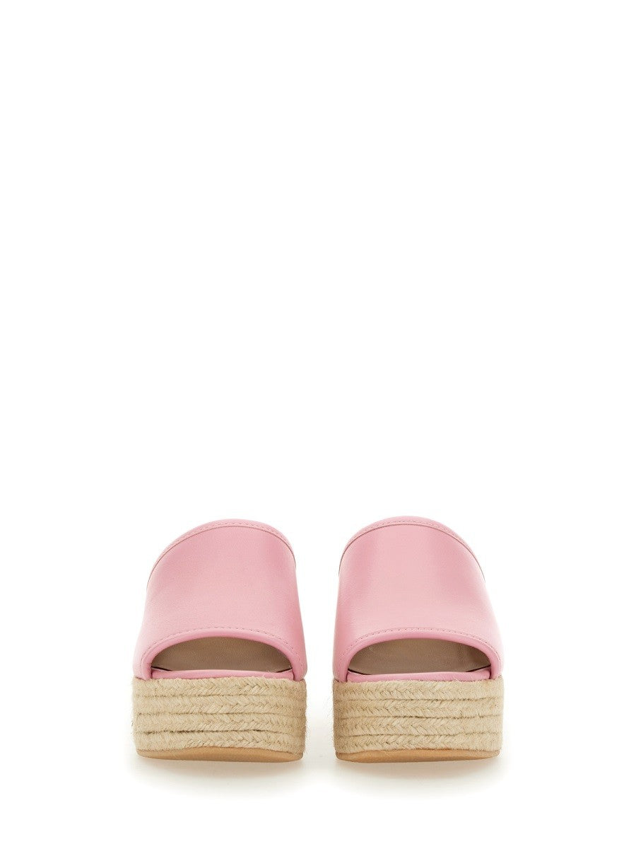 MOSCHINO JEANS LEATHER SANDAL