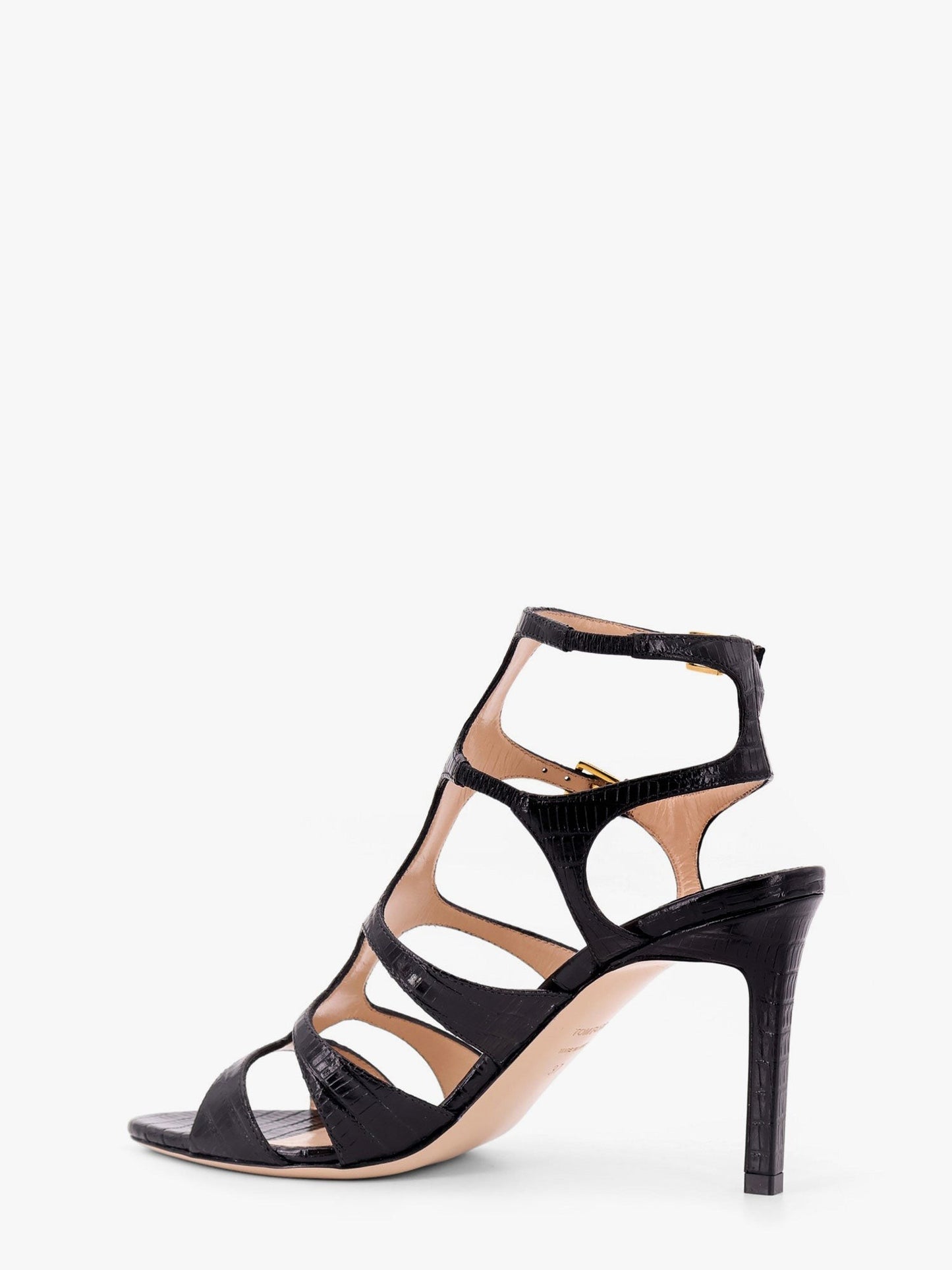 TOM FORD Leather sandals with croco effect