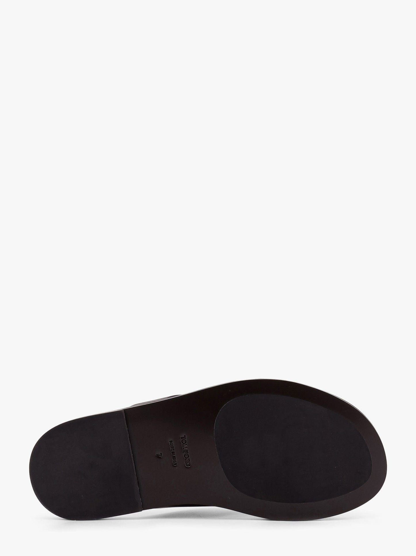 TOM FORD Leather sandals with perforated logo detail