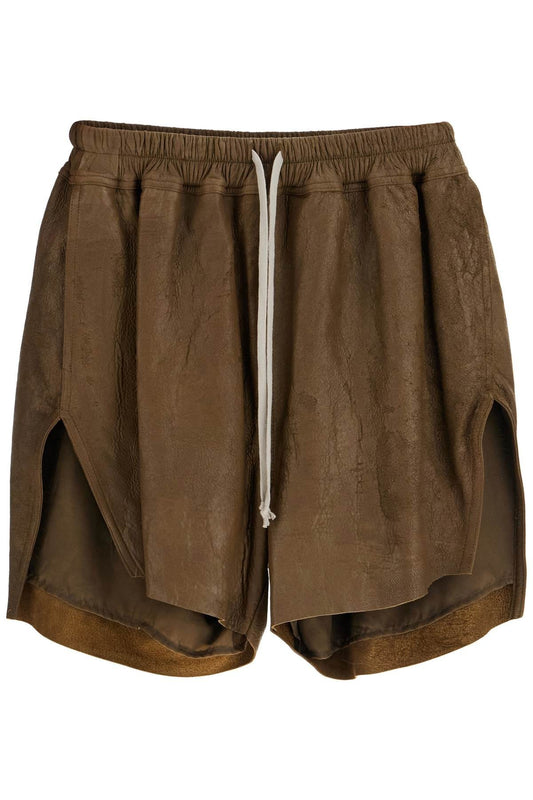 RICK OWENS leather shorts for men