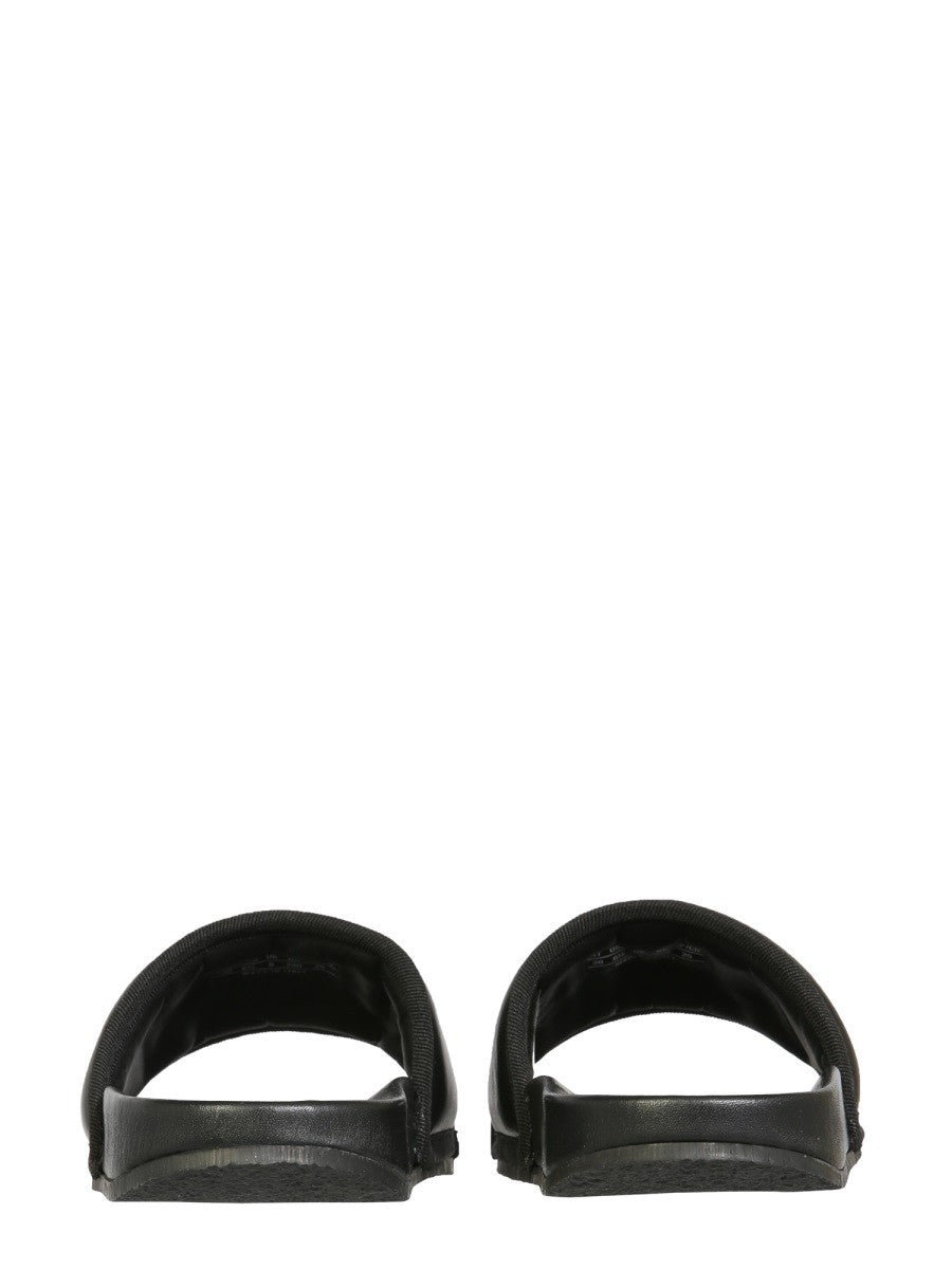 AMBUSH LEATHER SLIDE SANDALS