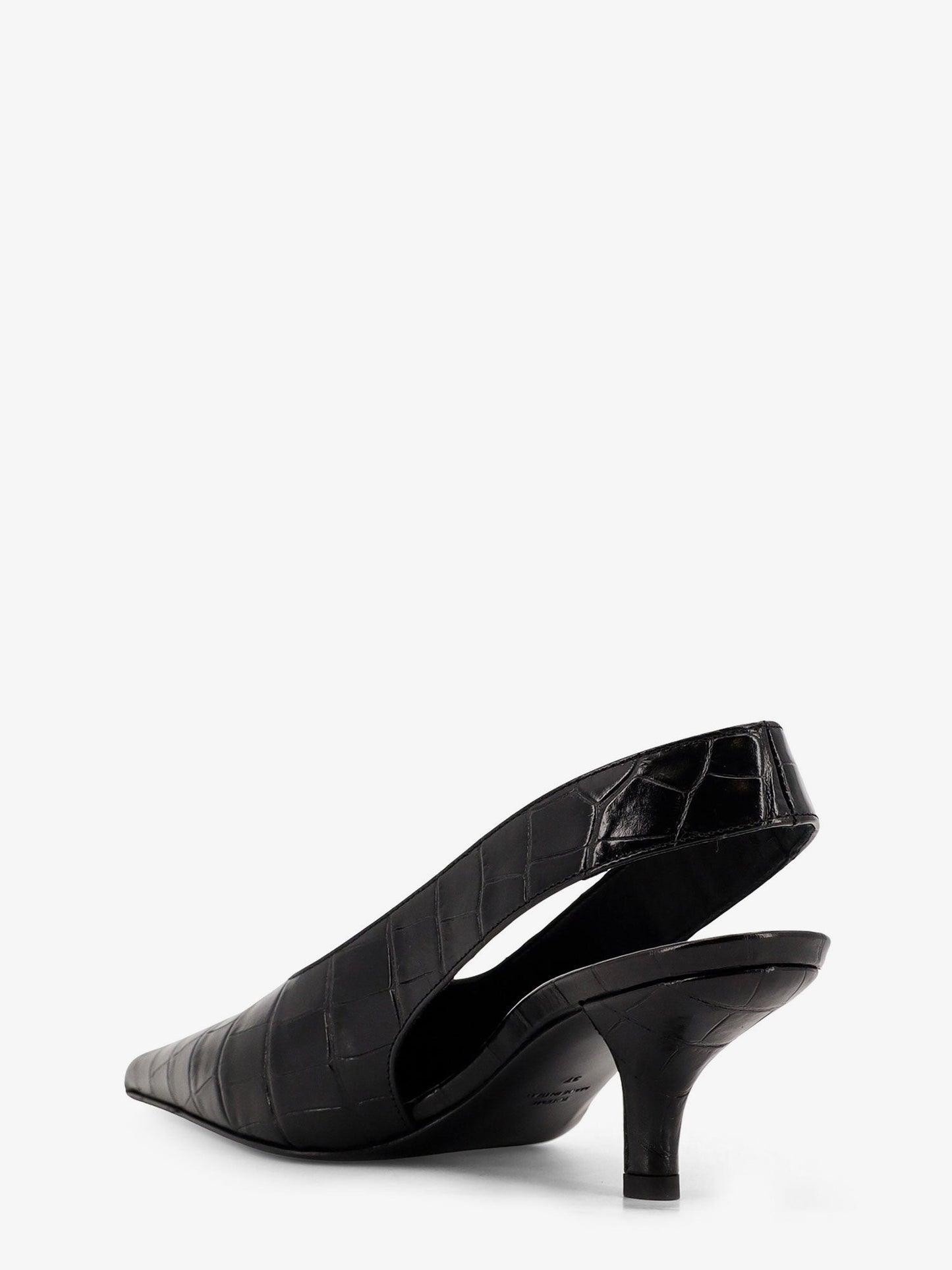 TOTEME Leather slingback pumps with croco effect