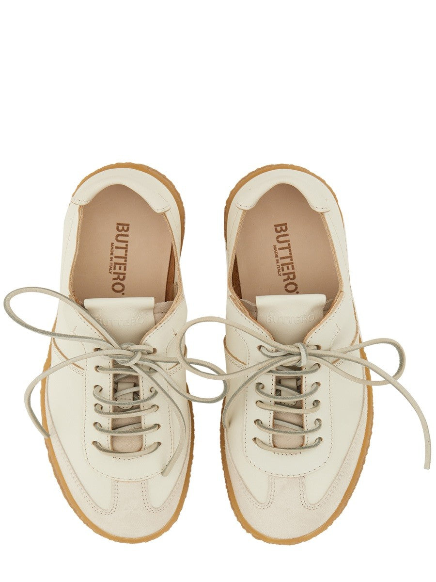 BUTTERO LEATHER SNEAKER
