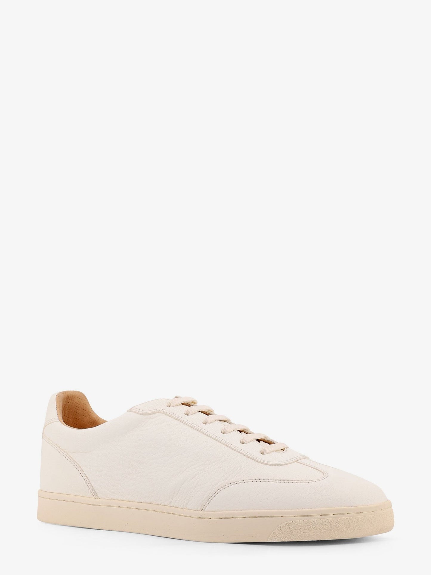 Brunello Cucinelli Leather sneakers with back logo print