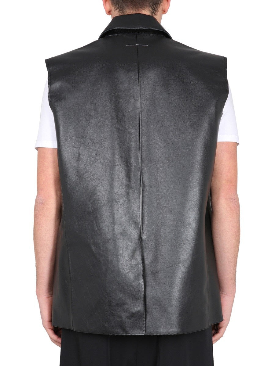 MM6 MAISON MARGIELA LEATHER VEST