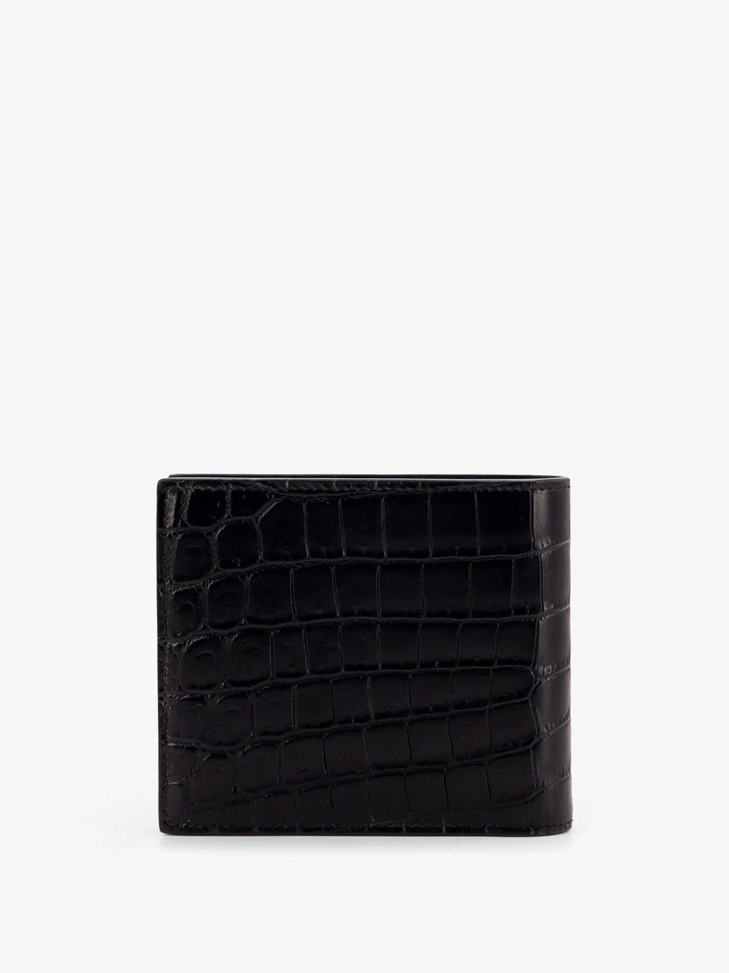 Saint Laurent Leather wallet with embossed lettering logo on the front