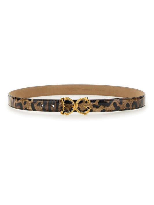 Dolce & Gabbana LEOPARD PRINT BELT