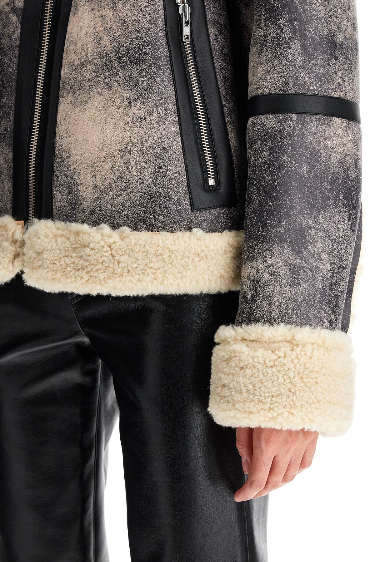 stand studio lessie faux shearling jacket