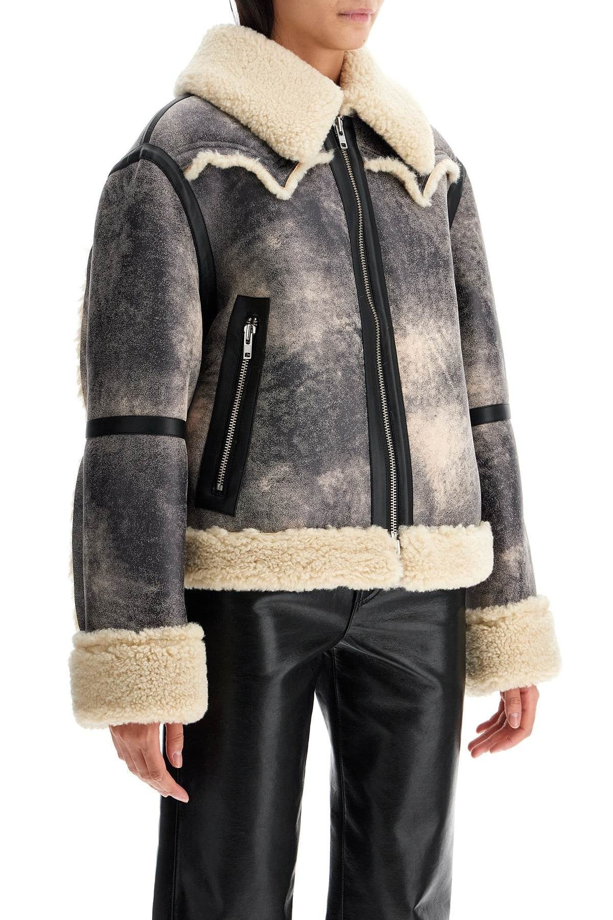 stand studio lessie faux shearling jacket