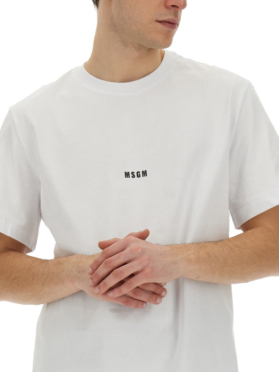 msgm LETTERING LOGO PRINT T-SHIRT