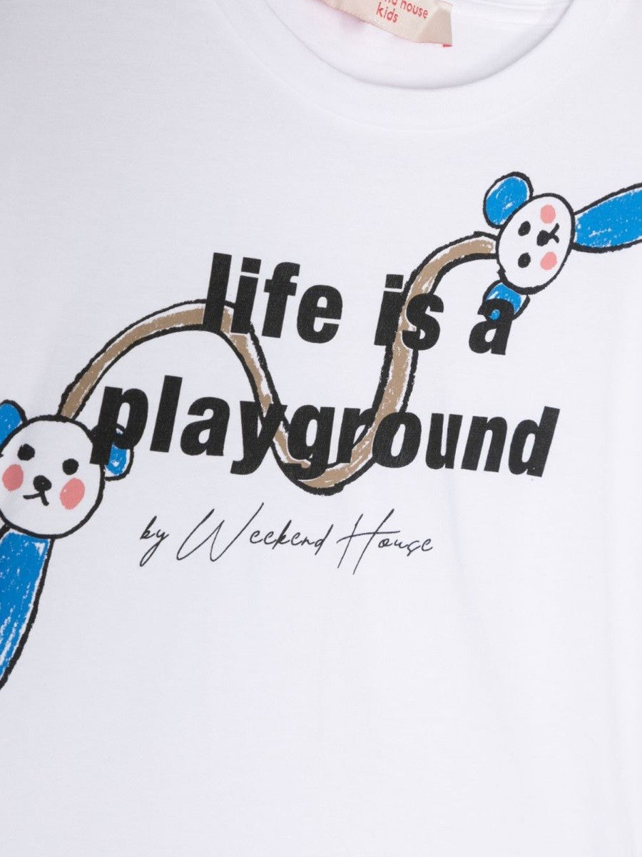 WEEKEND HOUSE KIDS life is a plaground t-shirt