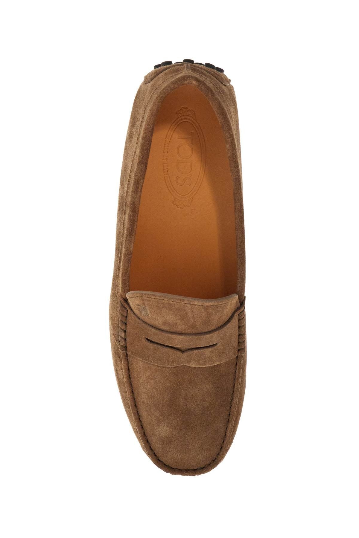 TOD'S light walnut leather driving moccasin