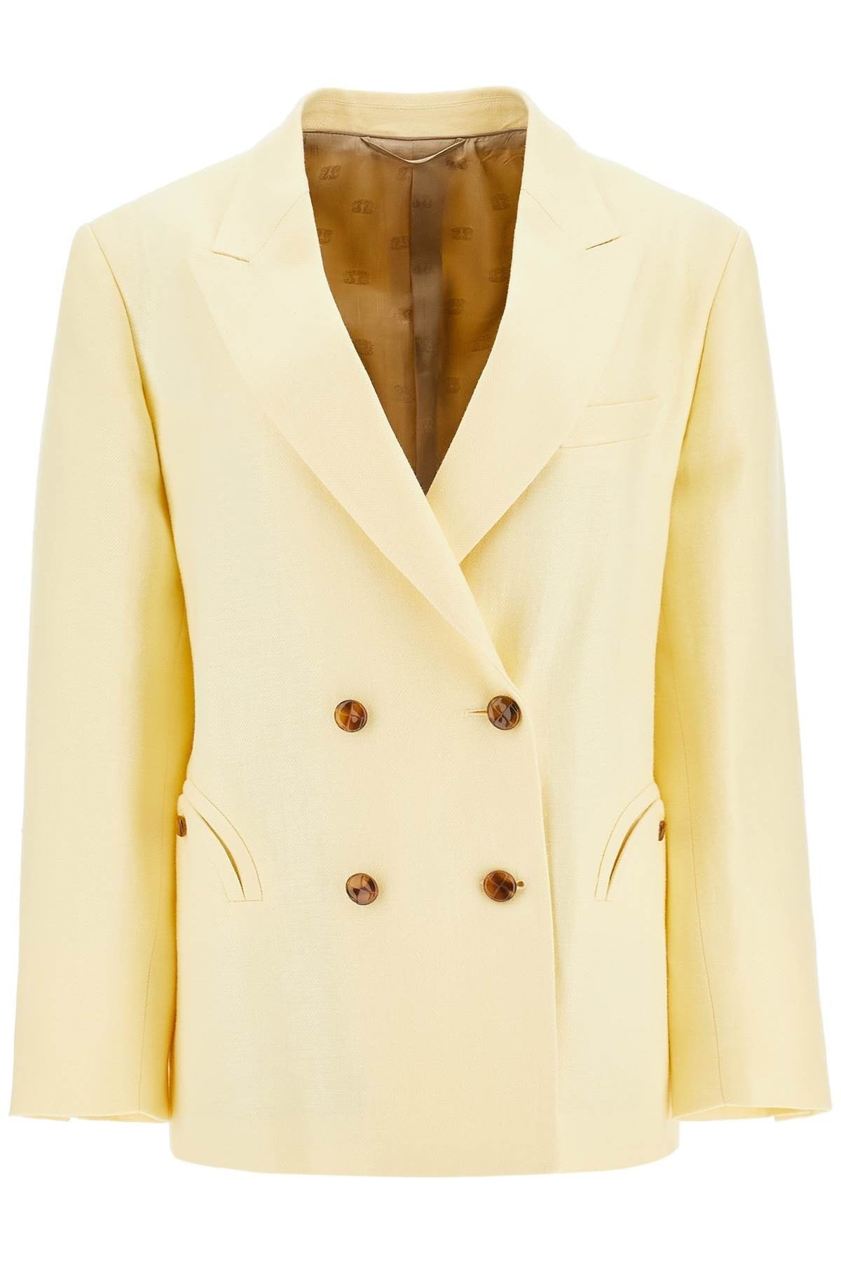 BLAZE MILANO light yellow linen oversized blazer