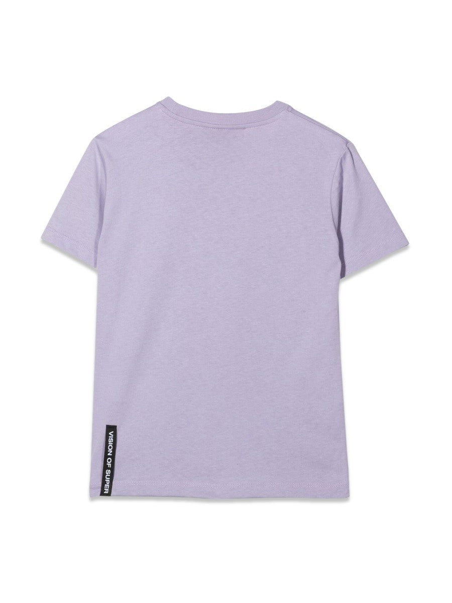 VISION OF SUPER LILAC KIDS T-SHIRT WITH TONGUE PRINT