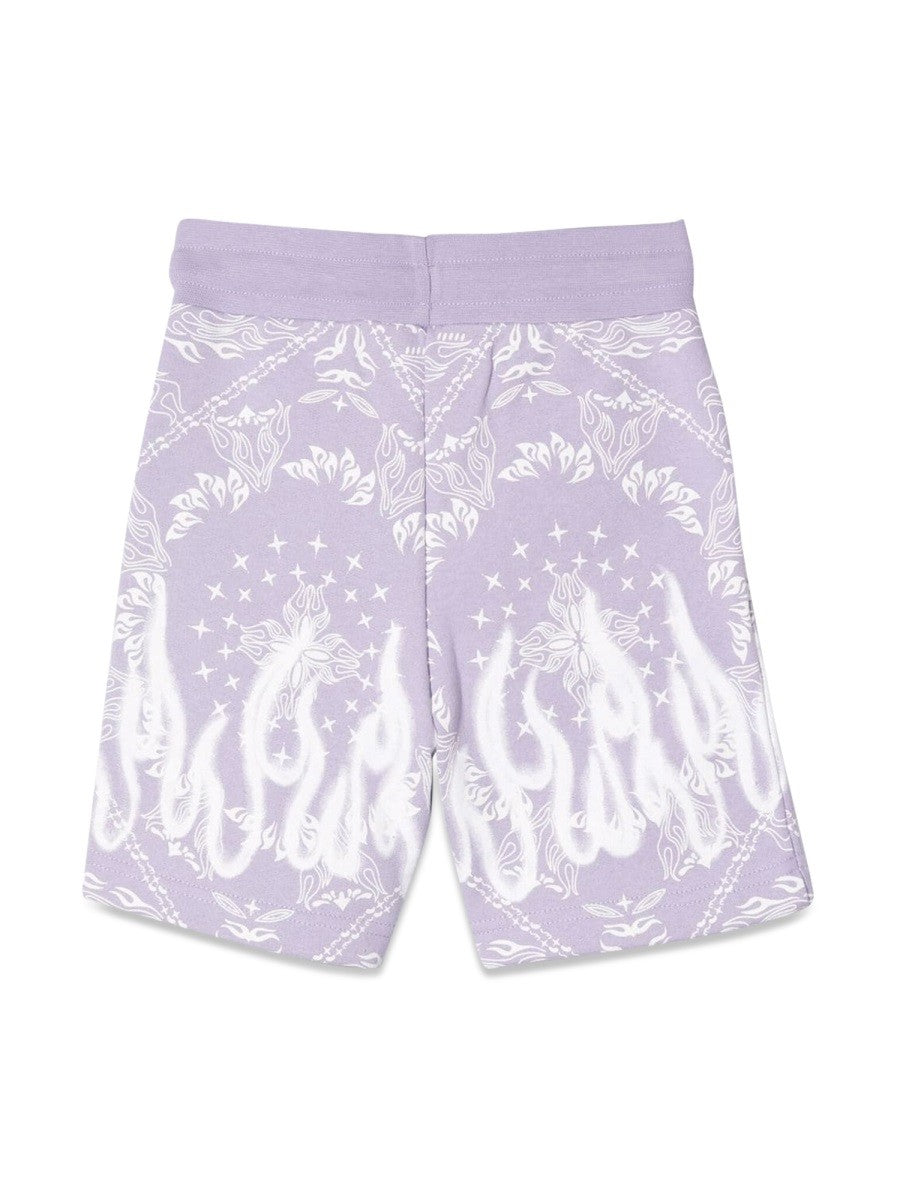 VISION OF SUPER LILAC SHORTS KIDS WITH BANDANA PRINT