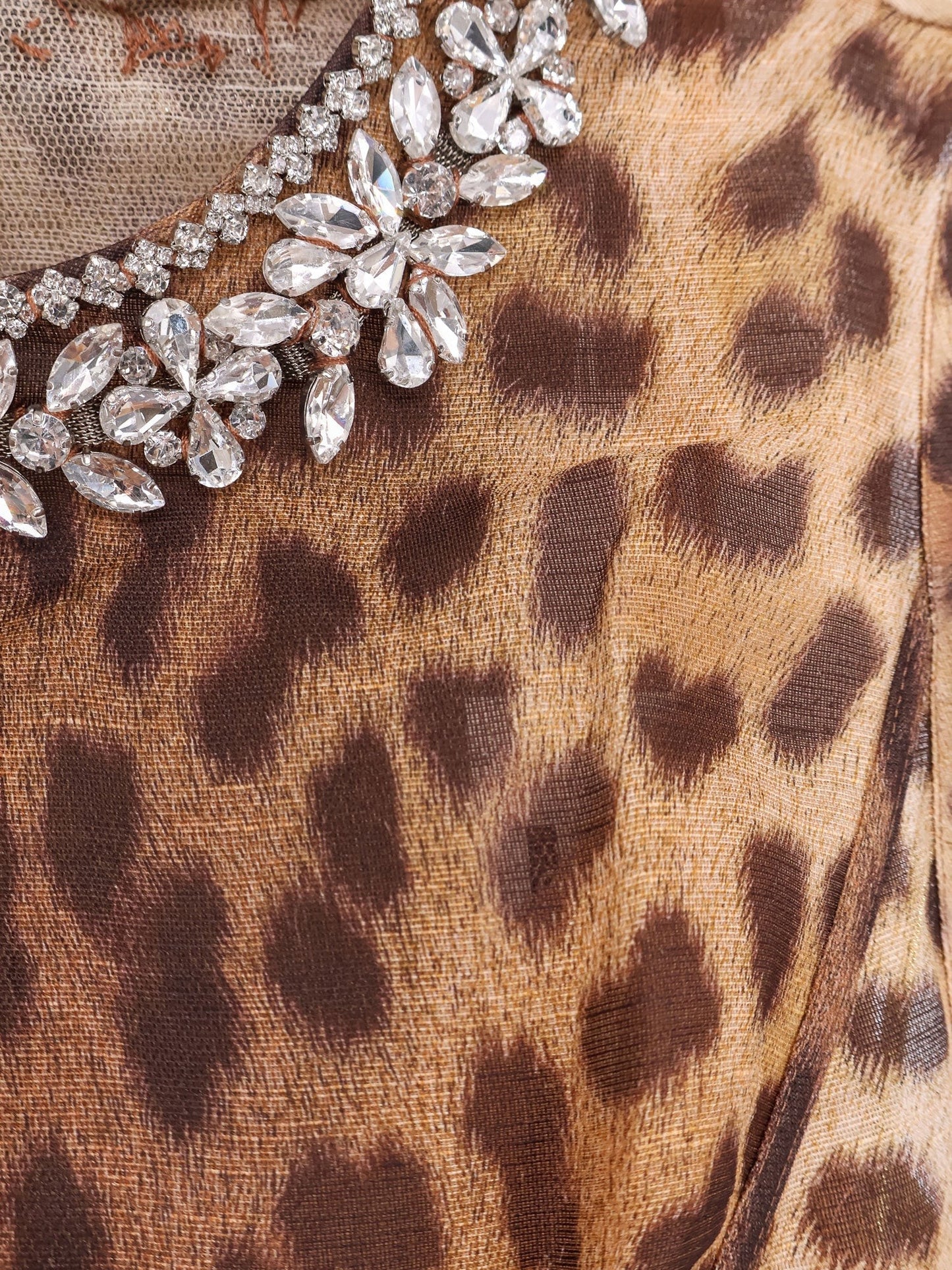 ZIMMERMANN Linen and silk mini dress with animalier print
