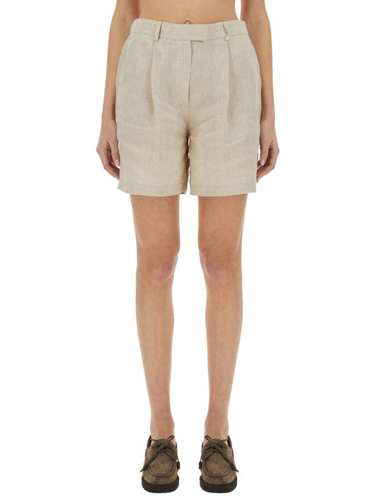 Brunello Cucinelli LINEN BAGGY SHORTS