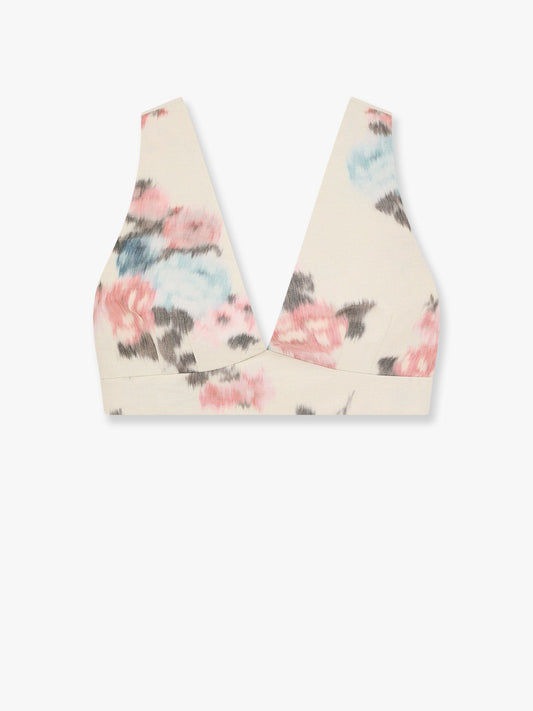 Philosophy Di Lorenzo Serafini Linen blend top with floral print