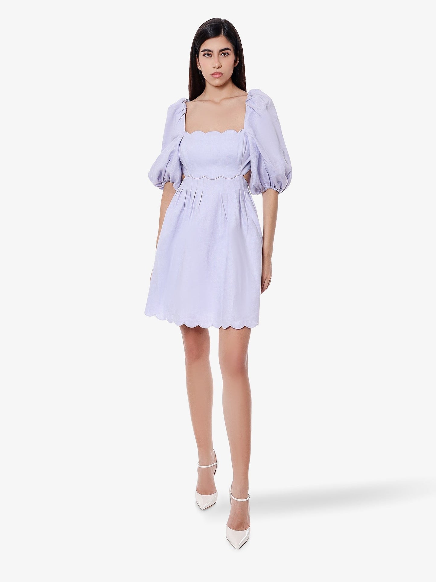 ZIMMERMANN Linen dress with cut-out detail