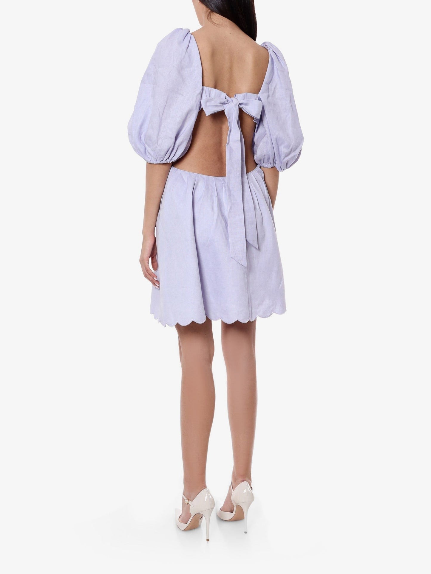 ZIMMERMANN Linen dress with cut-out detail
