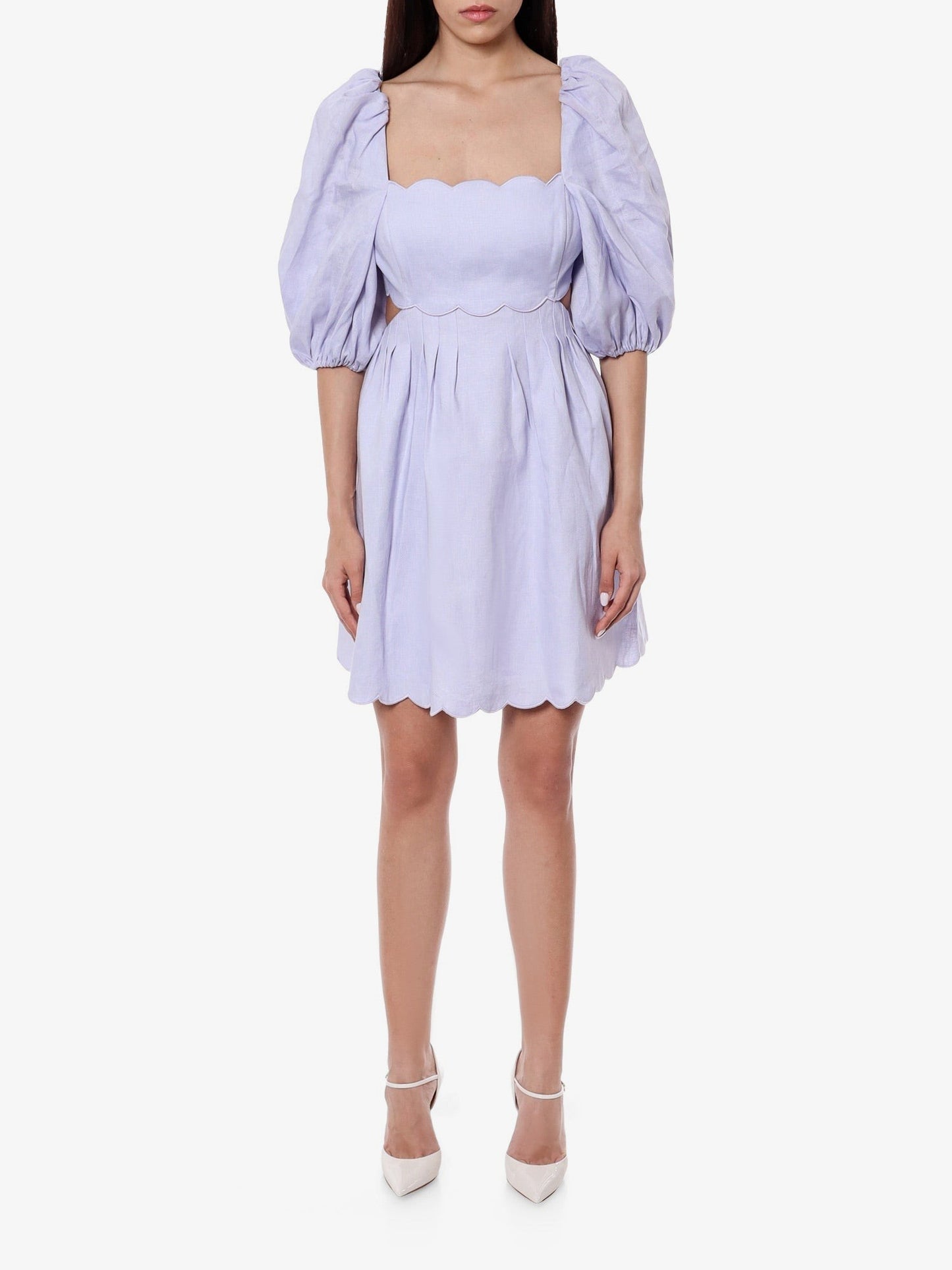 ZIMMERMANN Linen dress with cut-out detail