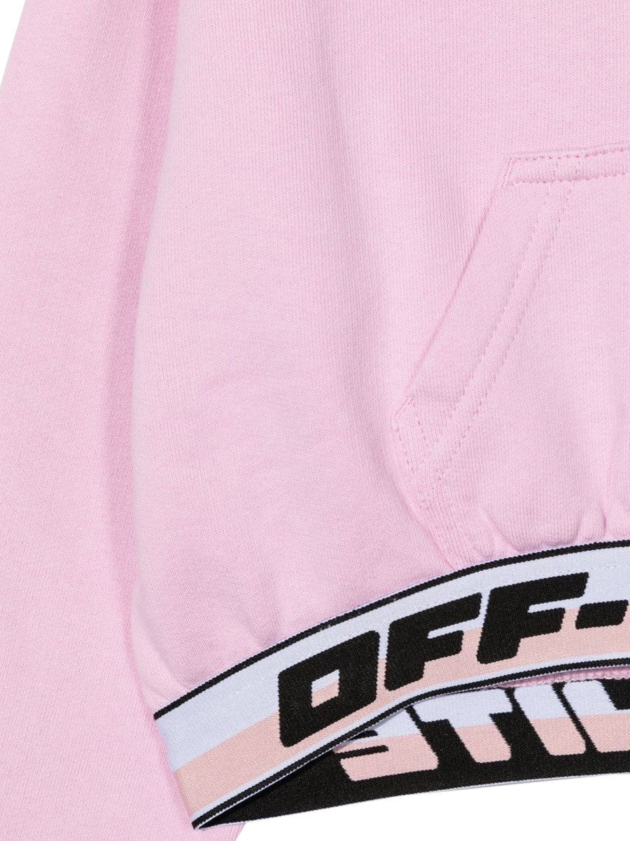 Off-white LOGO BAND HOODIE CROP