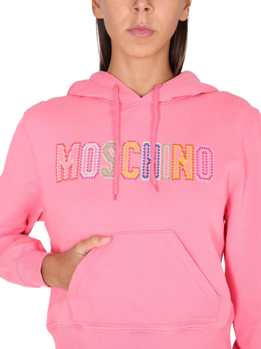 Moschino LOGO CROCHET SWEATSHIRT