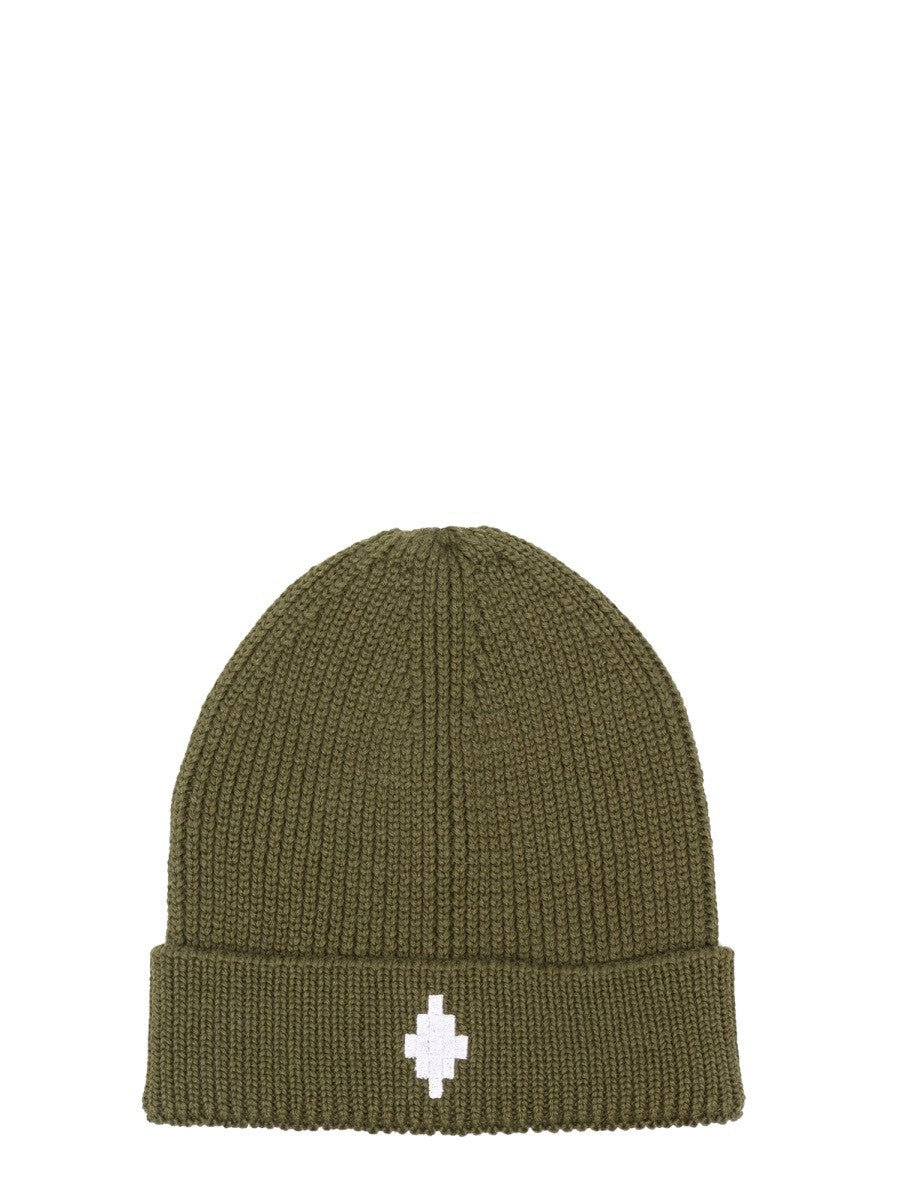 MARCELO BURLON COUNTY OF MILAN LOGO CROSS BEANIE