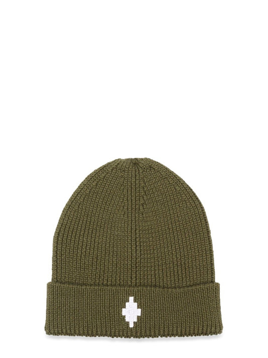 MARCELO BURLON COUNTY OF MILAN LOGO CROSS BEANIE