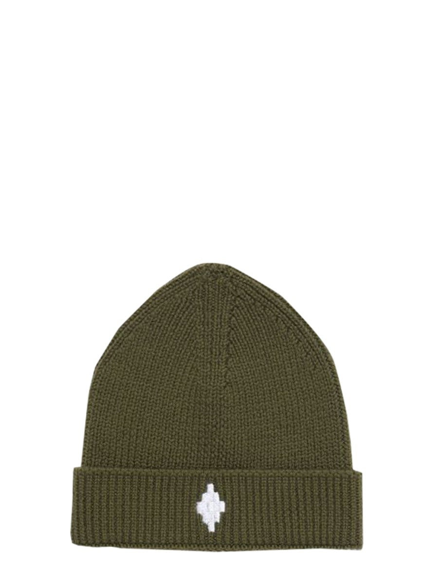 MARCELO BURLON COUNTY OF MILAN LOGO CROSS BEANIE