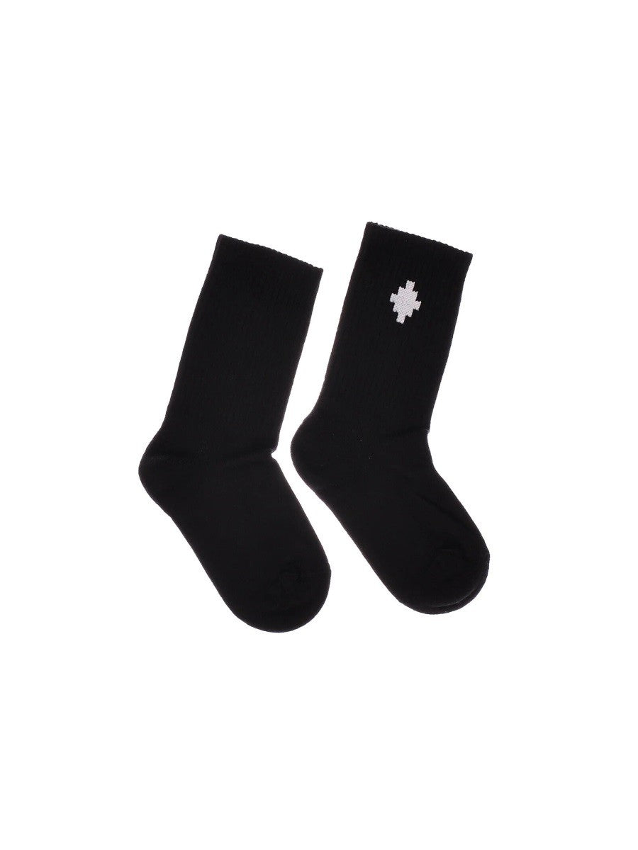 MARCELO BURLON COUNTY OF MILAN LOGO CROSS HIGH SOCKS