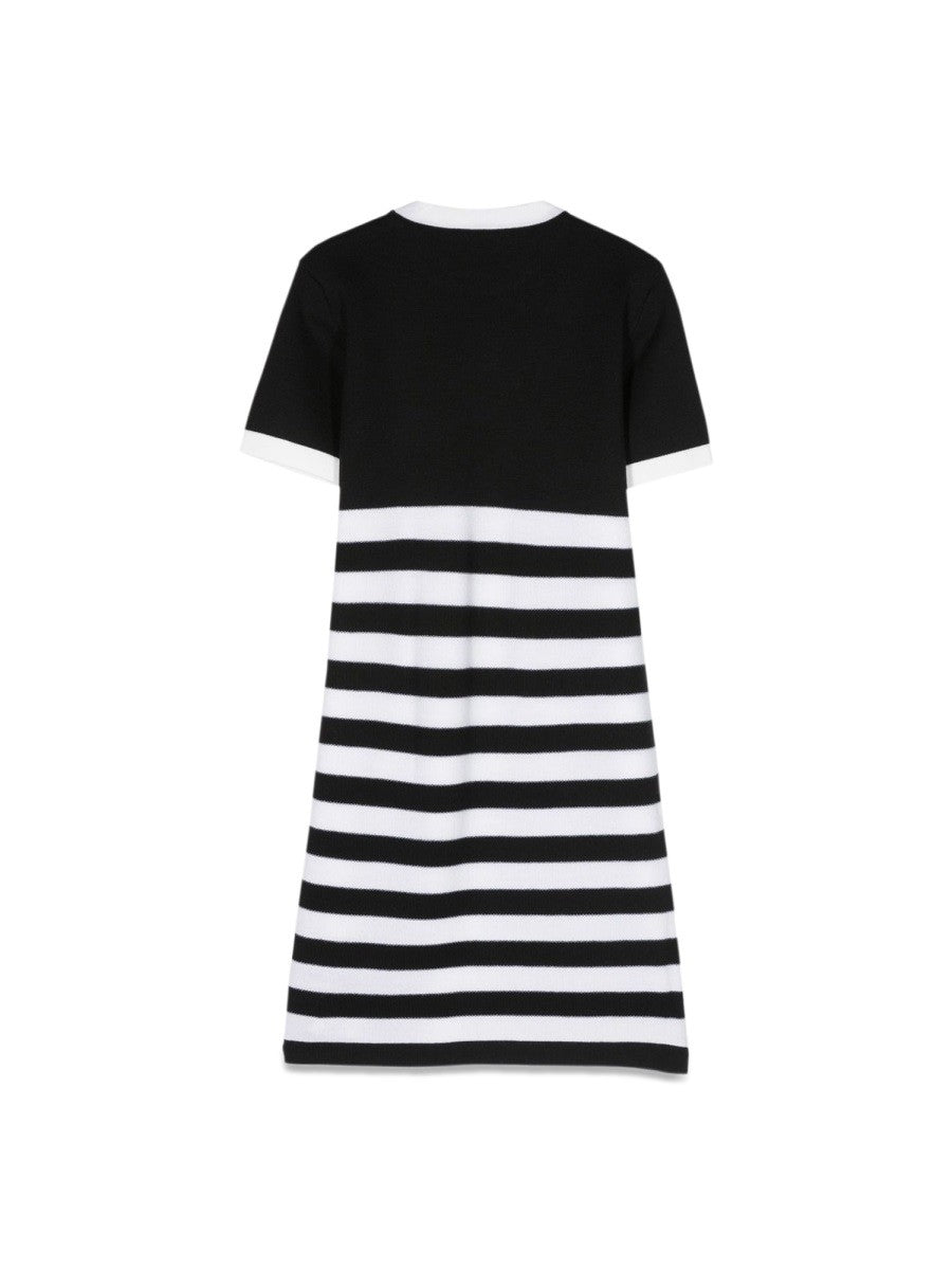 Balmain logo knit dress and stripes