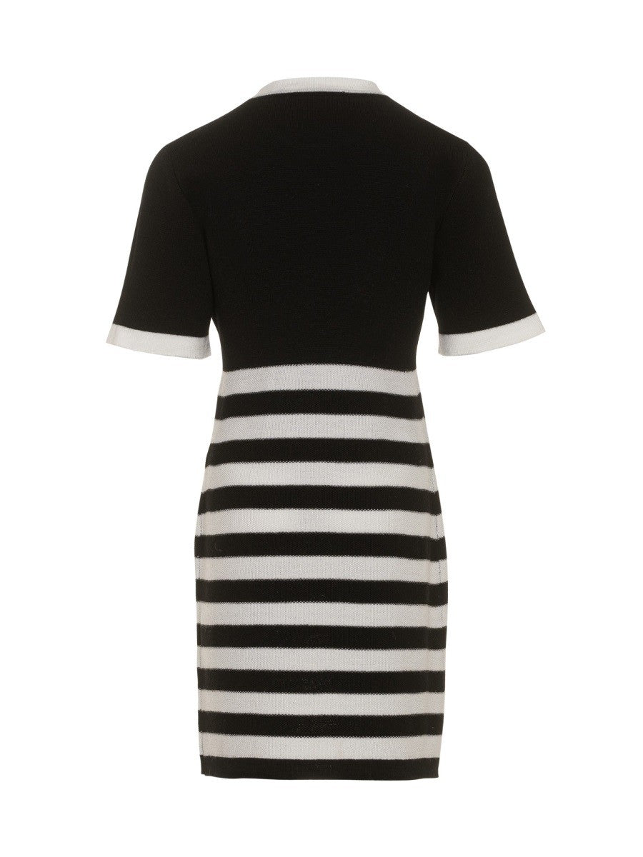 Balmain logo knit dress and stripes