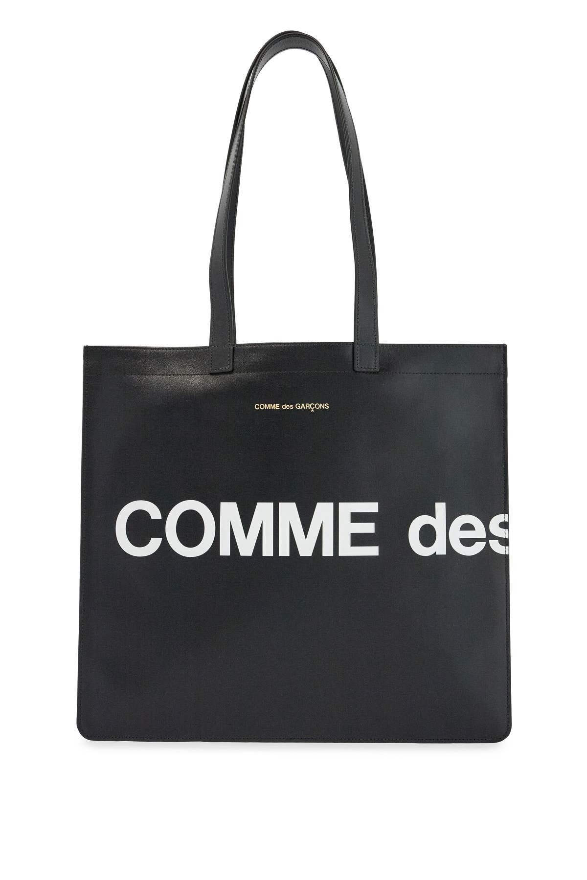 COMME DES GARCONS WALLET logo leather tote bag