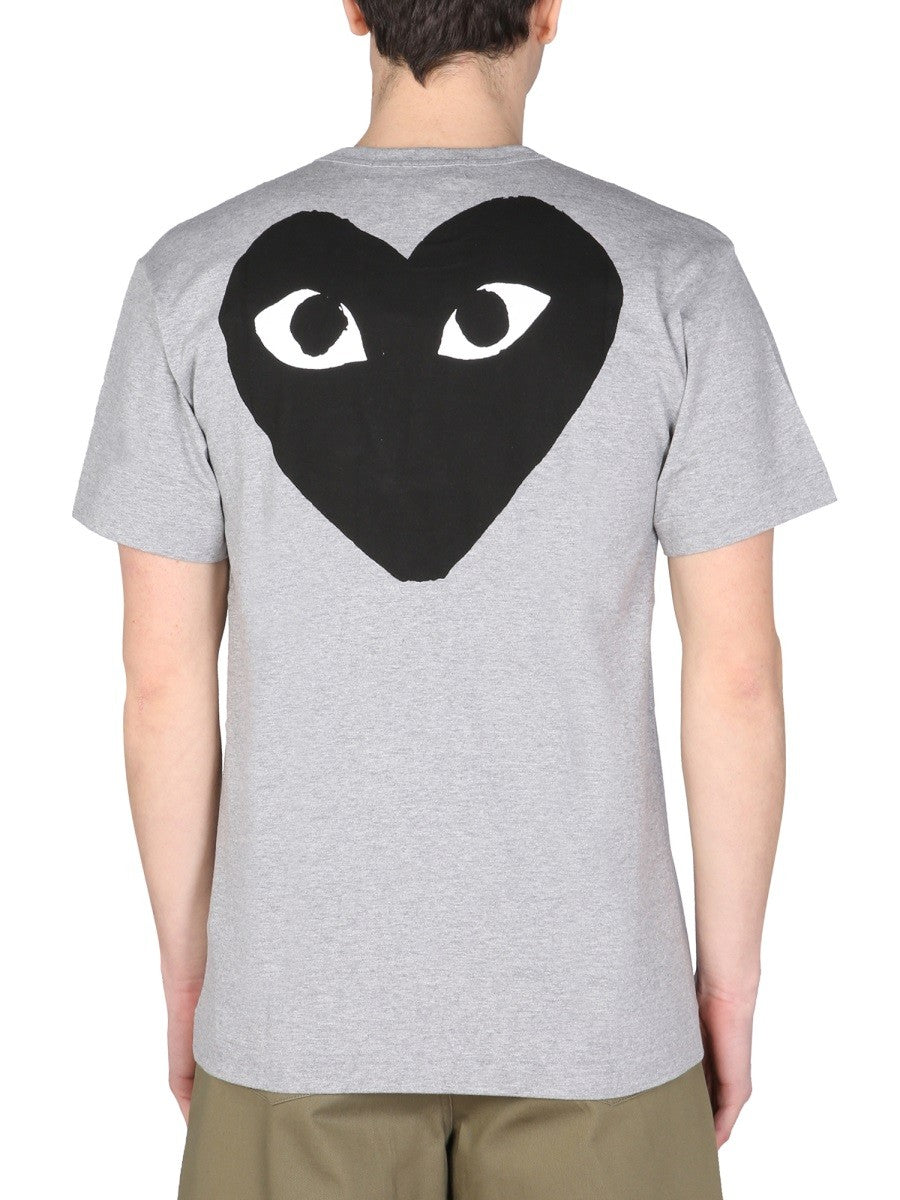 COMME DES GARCONS PLAY LOGO PRINT T-SHIRT