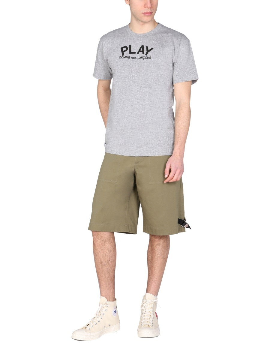 COMME DES GARCONS PLAY LOGO PRINT T-SHIRT