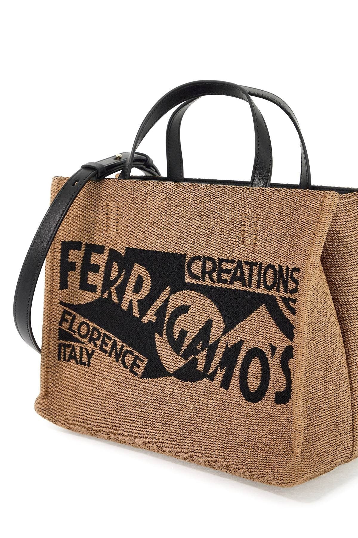 Ferragamo logo printed small tote bag