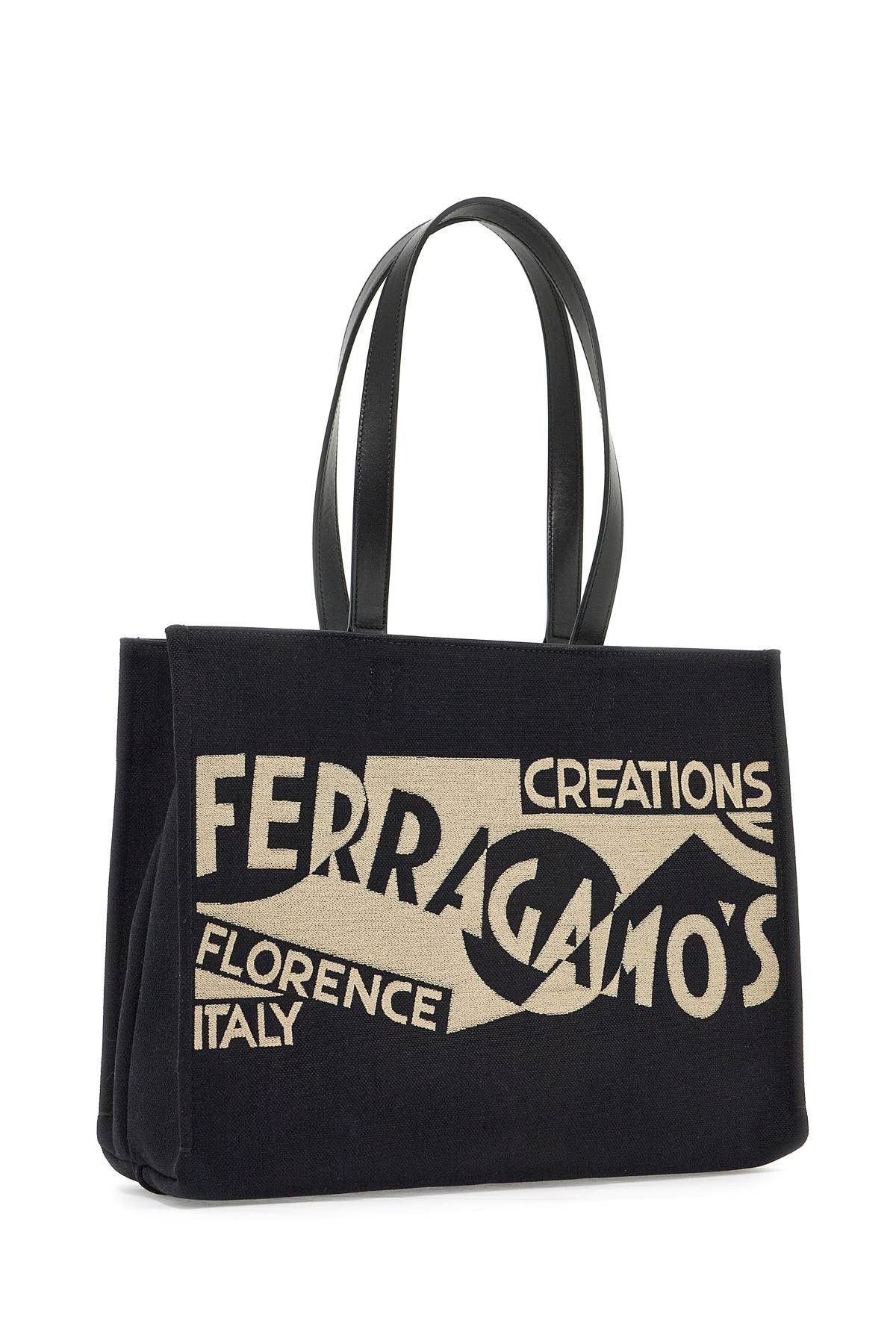 Ferragamo logo printed tote bag (m)