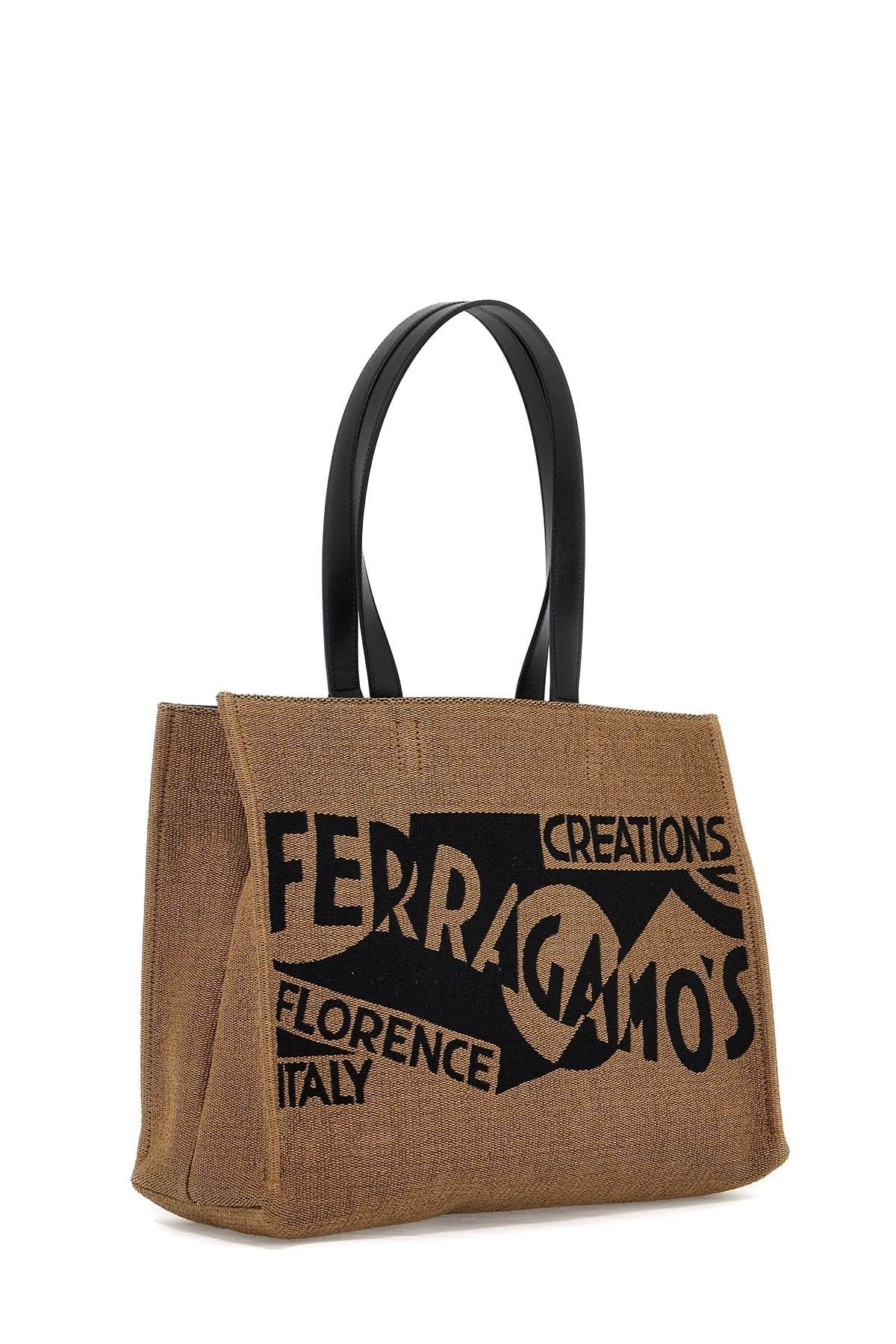 Ferragamo logo printed tote bag (m)