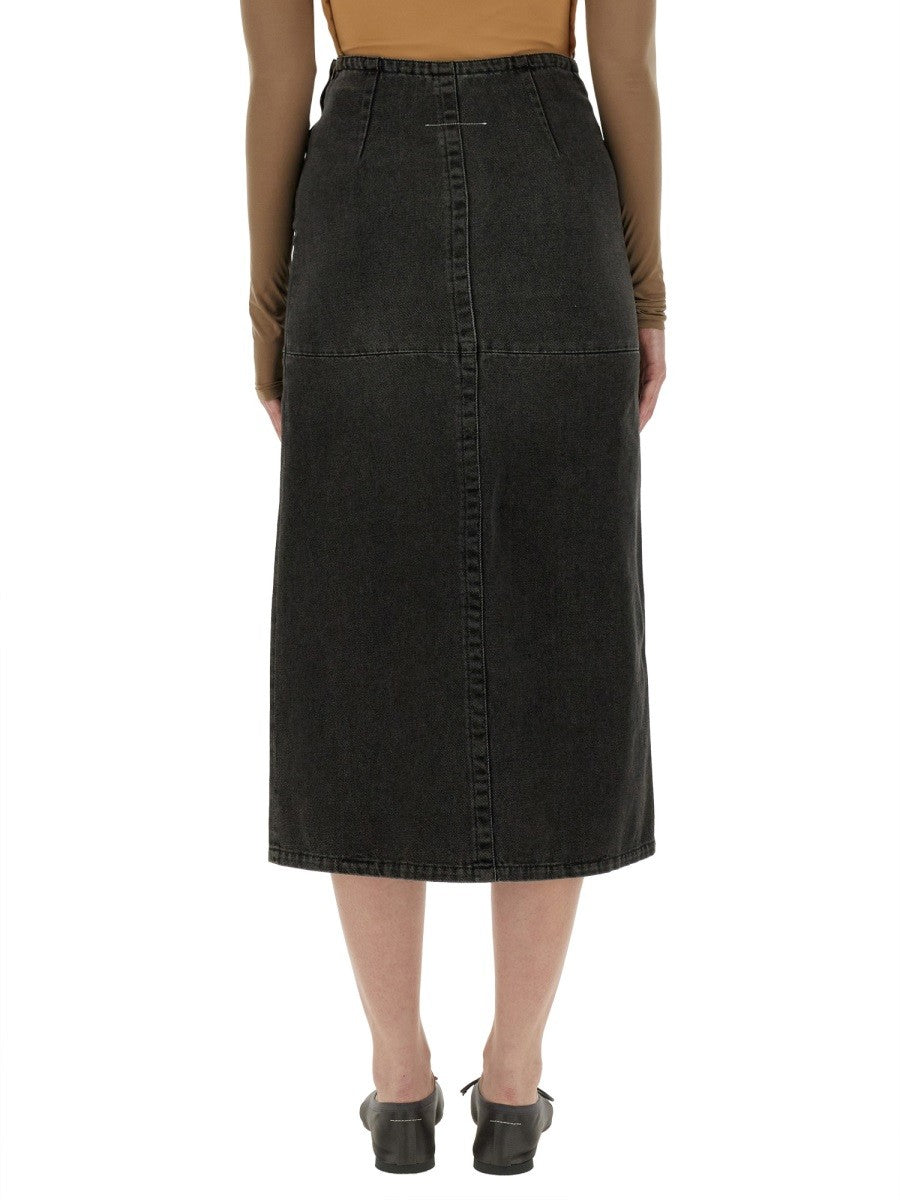 MM6 MAISON MARGIELA LONG DENIM SKIRT