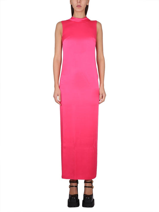 Versace LONG DRESS WITH RING NECKLINE