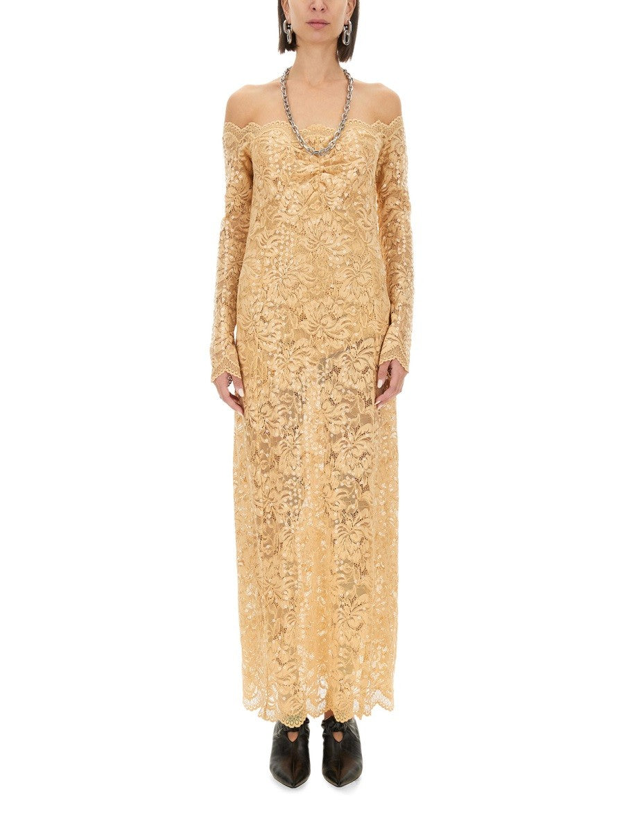 RABANNE LONG DRESS WITH SEQUINS