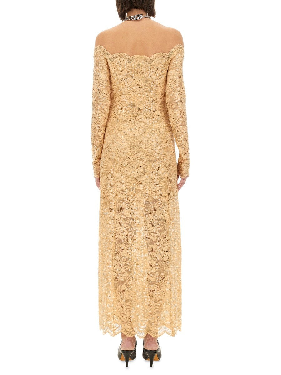 RABANNE LONG DRESS WITH SEQUINS