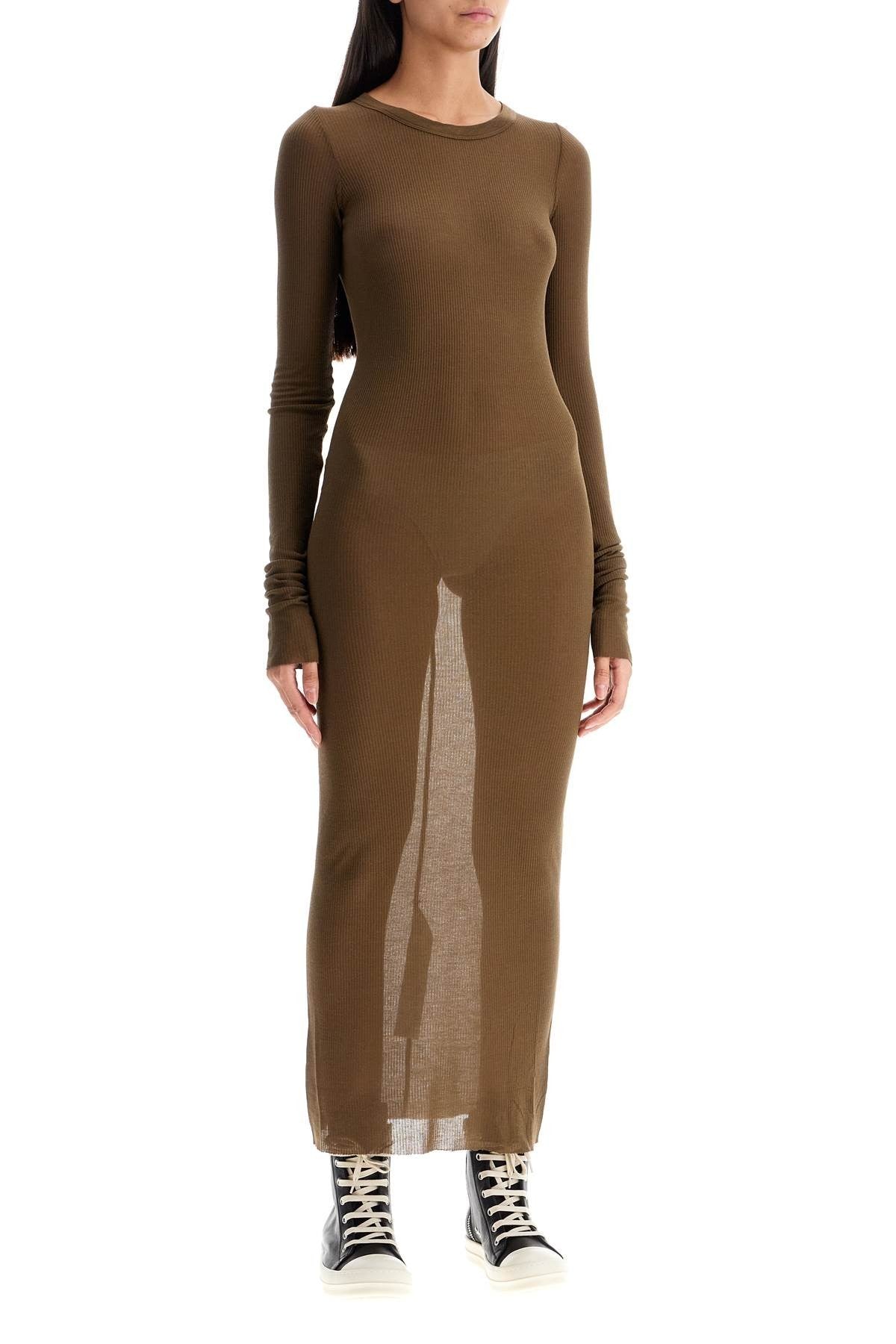 RICK OWENS long fitted jersey dress