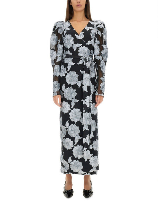 ROTATE BIRGER CHRISTENSEN LONG FLORAL DRESS